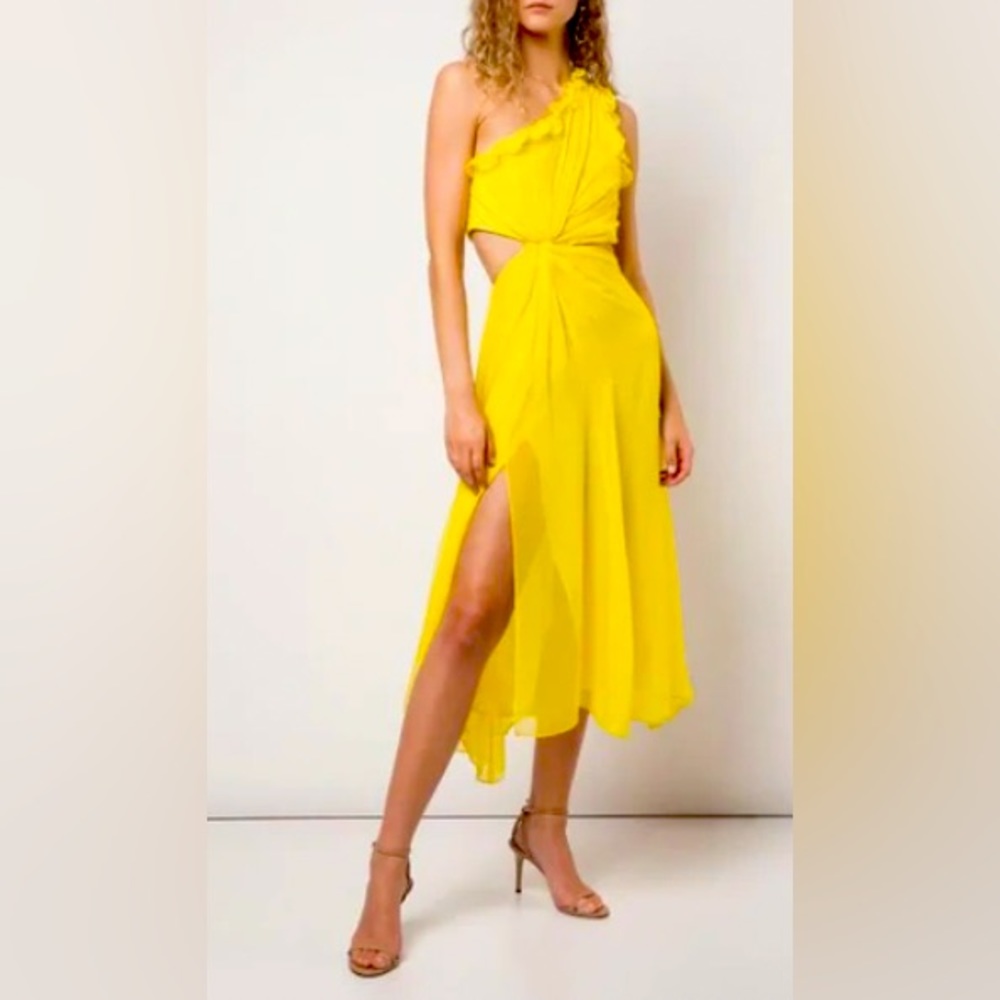Cinq a sept yellow dress